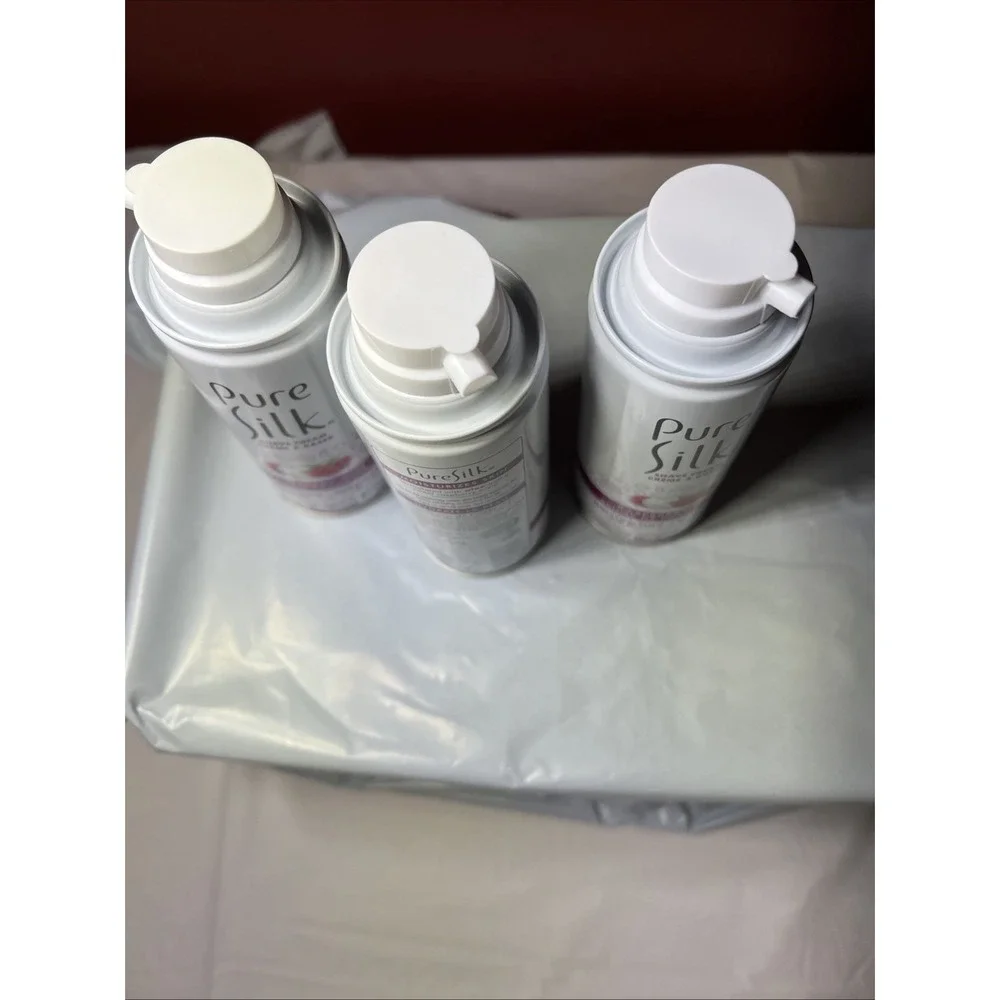 Pure Silk Raspberry Mist Shaving Cream 3 Pack - Picture 4 of 5